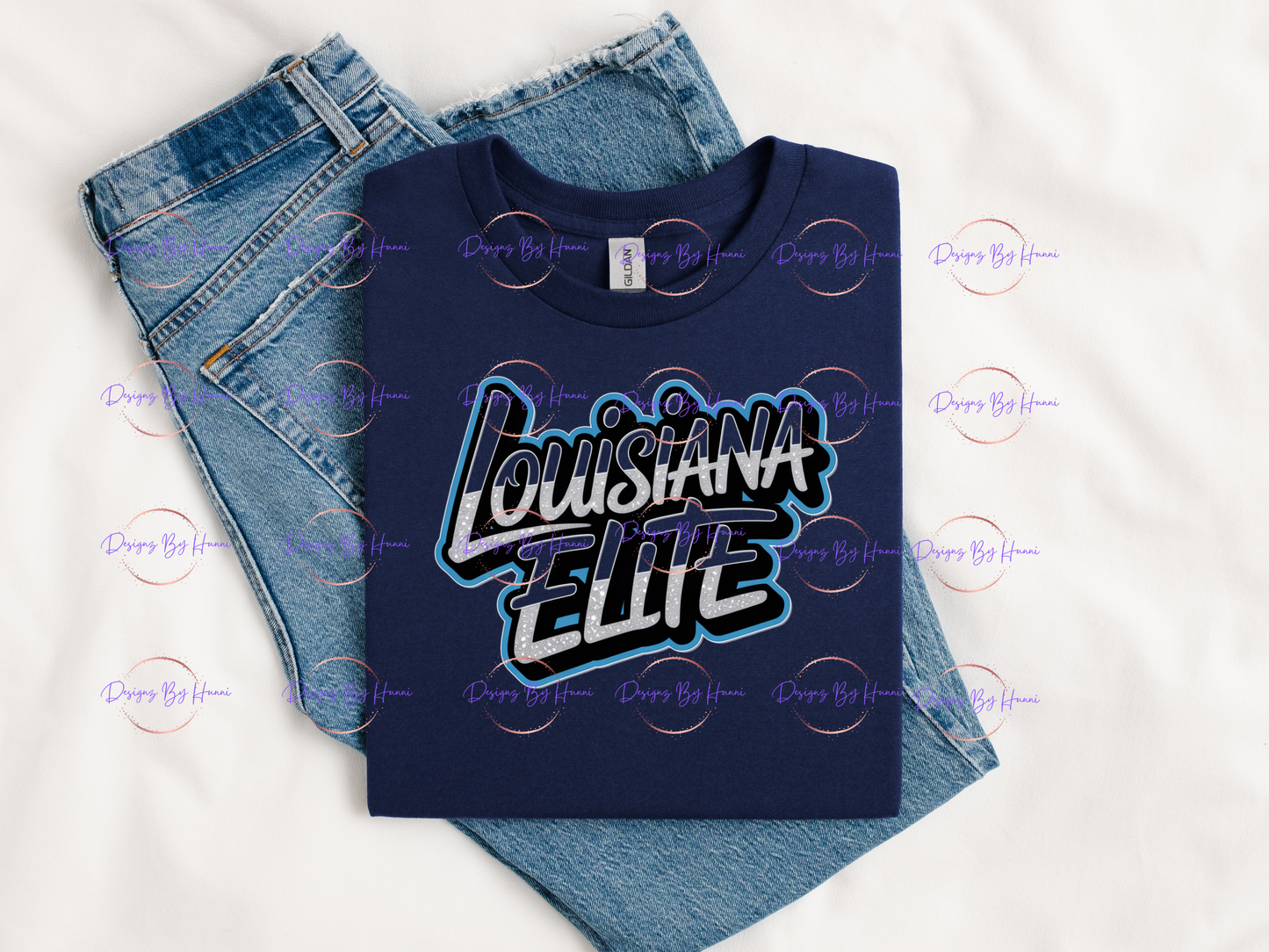 Louisiana Elite Script Carolina Blue Tee & Hoodie