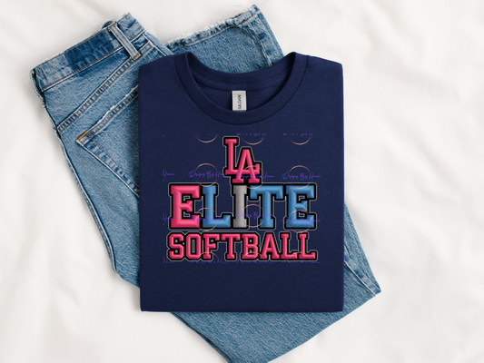 LA Elite Bold Pink Stack Tees