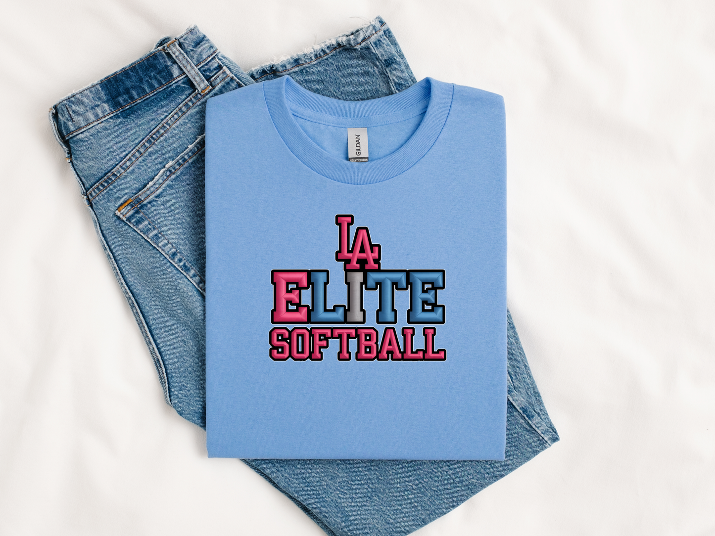 LA Elite Bold Pink Stack Tees