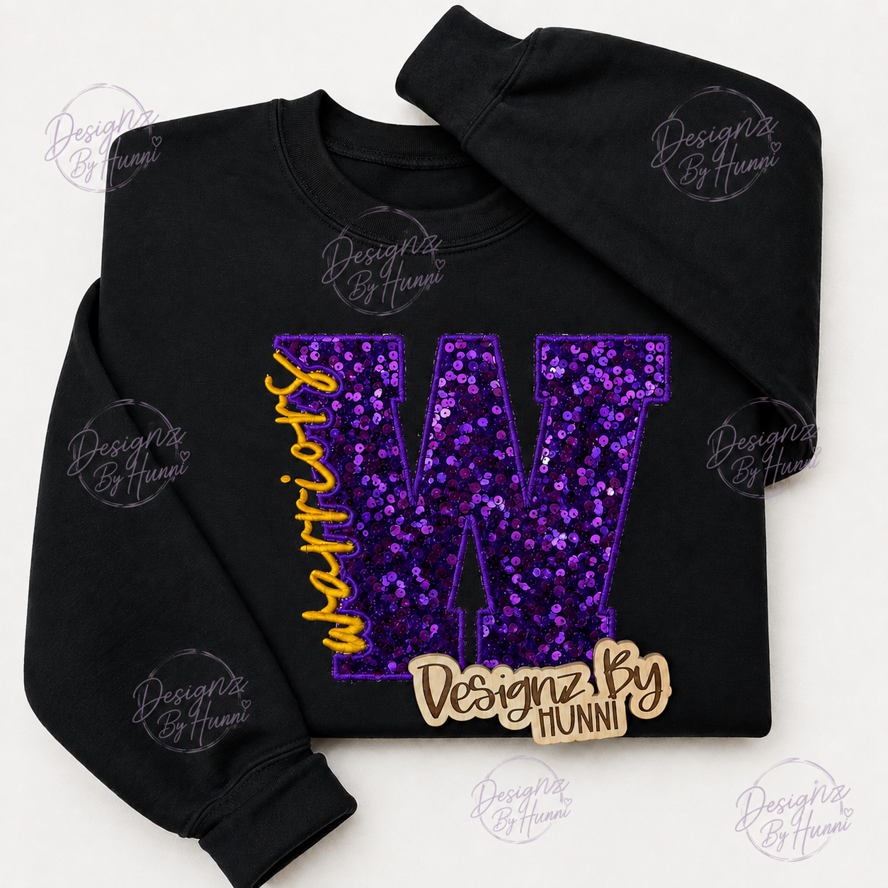 Custom Sequin Team Crewneck Sweatshirt.